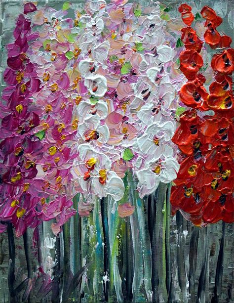 Original Oil Painting Flowers For You Modern Impressionist Etsy