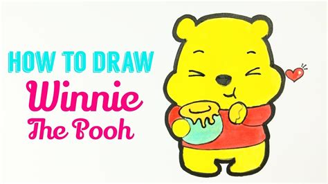 Easy Winnie The Pooh Drawings In The Middle Of The Face Draw A Rounded
