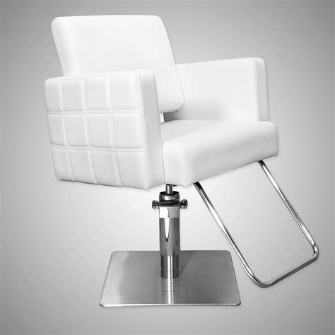 Havana Stylist Chair Quilted White Hairdresser Chair Salonsmart