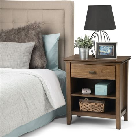 Wyndenhall Stratford Solid Wood 24 Inch Wide Contemporary Bedside