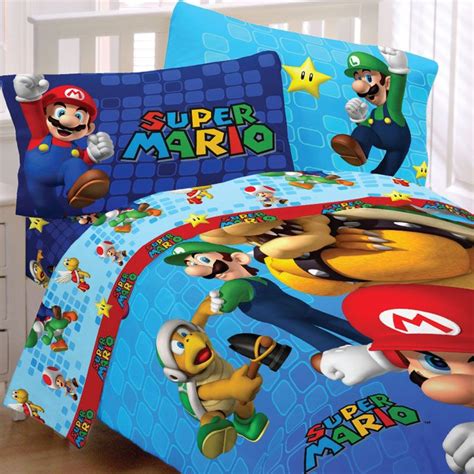 Super Mario Bros Queen Bedding Hanaposy