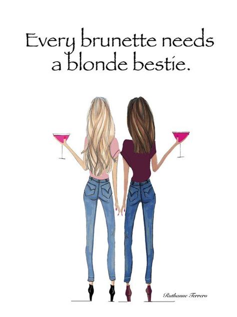 Brunette Blonde With Cosmos Fashion Illustration Every Etsy Blonde