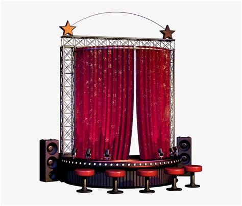 107 Star Curtain Stage Fnaf Transparent Png 552x621 Free Download