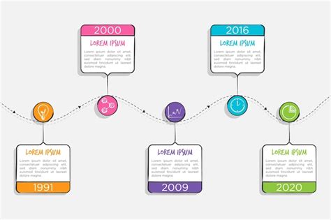 Línea De Tiempo Dibujado A Mano Infografía Vector Gratis