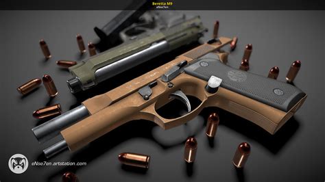 Beretta M9 3d Models