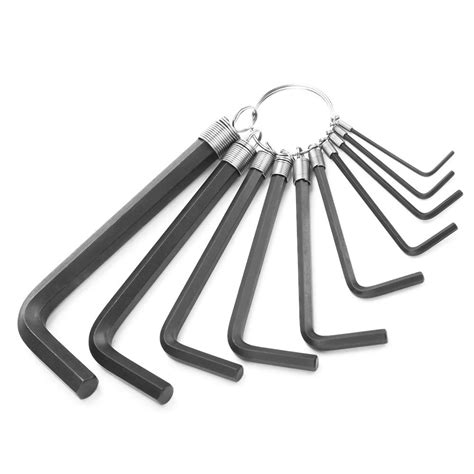 Tebru Hex Wrench Hexagon Key Wrench10pcs Hex Wrench Set With Key