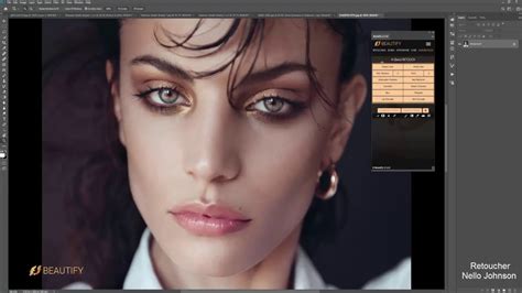 Fix Blurry Eyes Using Beautify Panel In Photoshop Youtube