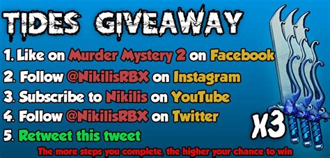 Enjoy playing murder mystery 2 with nikilisrbx twitter. Nikilis on Twitter: "HUGE TIDES GIVEAWAY! Giving away 3 ...