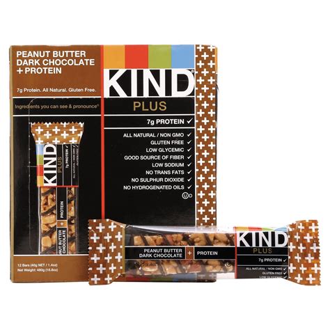 Kind Plus Nutrition Boost Bar Peanut Butter Dark Chocolate With Protein