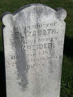 Elizabeth L Metzler Kreider 1797 1882 Mémorial Find a Grave