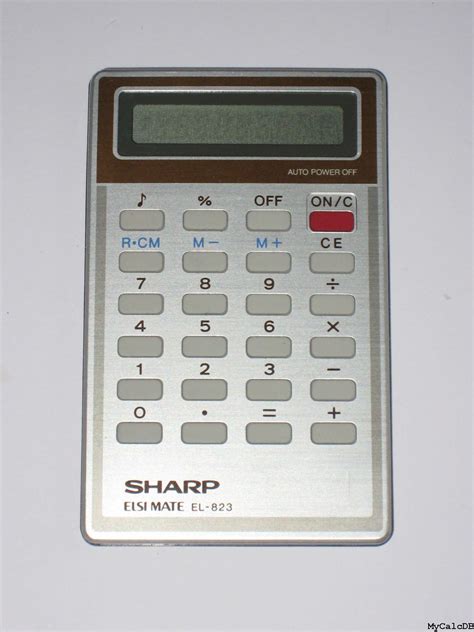 Mycalcdb Calculator Sharp El 823