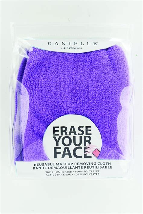 Danielle Erase Your Face Chemical Free Makeup Removing Facial Cloth Purple Home
