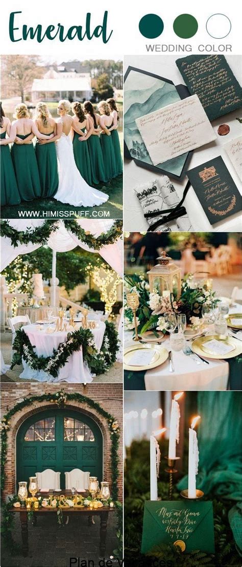 30 Idées Sophistiquées De Mariage Vert émeraude Emerald Wedding