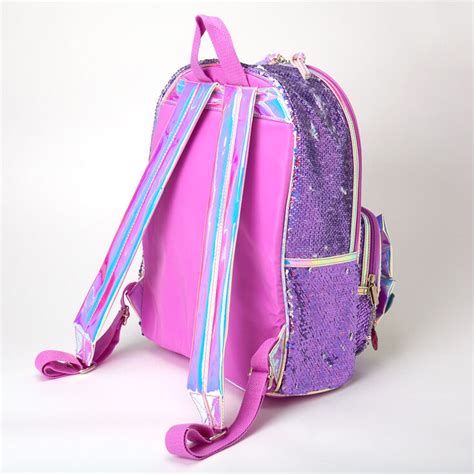 Jojo Siwa Reversible Sequins Medium Backpack Purple Claires