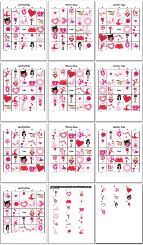 Free Printable Valentine Bingo Cards For Large Groups