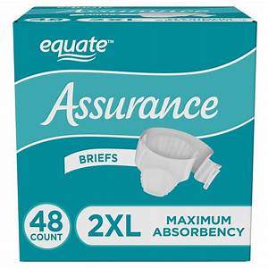 Assurance Unisex Maximum Incontinence Briefs With Tabs 48 Count
