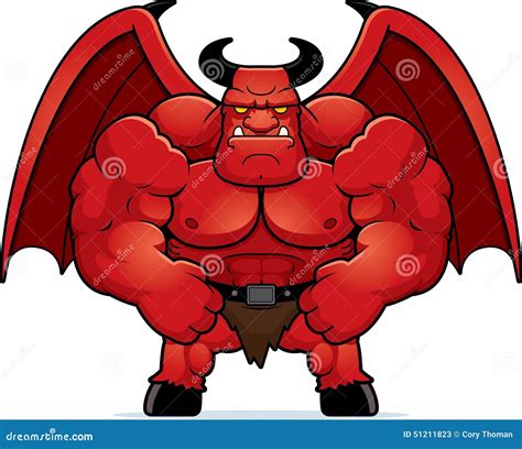 Cartoon Muscular Demon Stock Vector Illustration Of Graphic 51211823