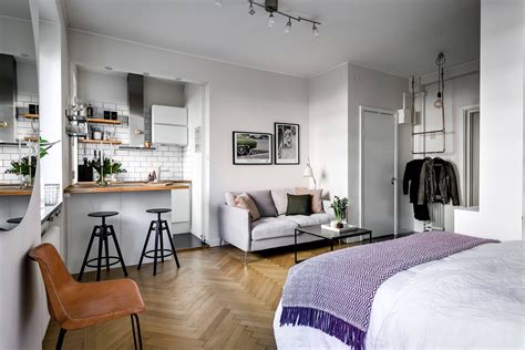 Cozy One Room Apartment In Perfect Style Apartment Bedroom Decor