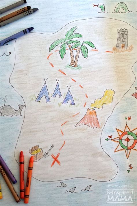 Make A Treasure Map For Play Or Decor Map Crafts Treasure Maps For