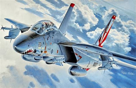 Grumman F 14 Tomcat By Shigeo Koike Aircraft Painting Aircraft Art