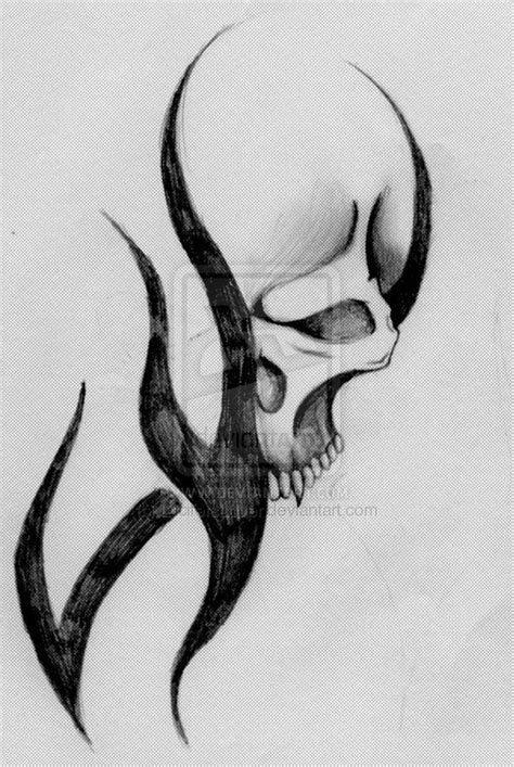 Pin By Lindsey Mccarroll On Tattoos Tribal Drawings Skulls Drawing