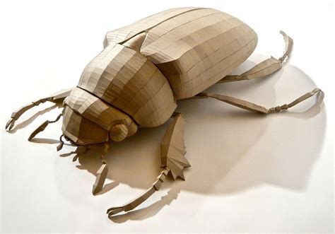 Cardboard Maquette For The Giant Beetle Sculpture Titled Alexander The
