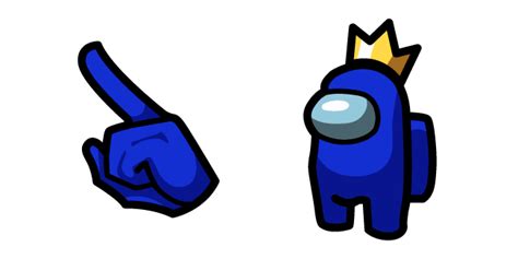 Among Us Blue Character In Crown Character Minecraft Wallpaper Game