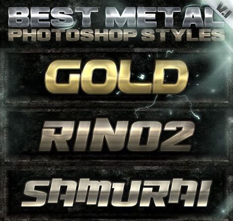 Metal Photoshop Styles Free And Premium Psd Downloads Photoshop