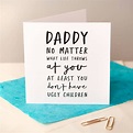 Funny Black Foiled Father's Day Card | Funny fathers day quotes, Funny ...