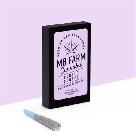 Misty Bleu Farms Purple Sunset Joint Pre Roll 5 Pack Hybrid Indica 28