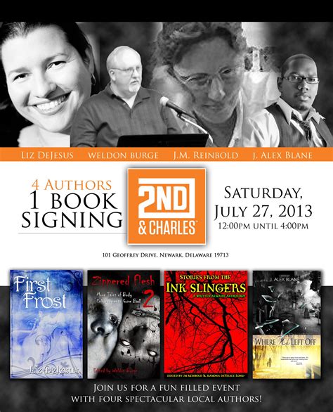 Book Signing Flyer For 2nd And Charles Book Signing Event Book Signing