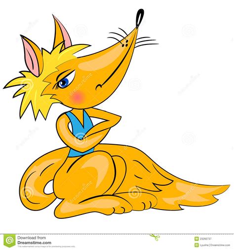 Cartoon Fox Cute Animal Baby Royalty Free Stock