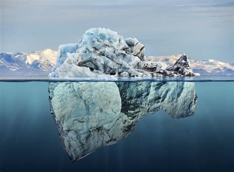 Antártica El Bloque De Hielo En Forma De Rectángulo Que Flota