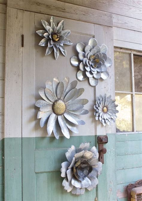 Related:metal wall decor large wall decor metal modern wall decoration picture metal wall art metal wall art home decor wall decor canvas metal scroll wall decor wood wall decor wall decor stickers wall decor stickers 3d living metal & glass fish wall decor hanging sculpture for patio, porch, room. 5 Galvanized Metal Flower Wall Art Sculptures Indoor ...