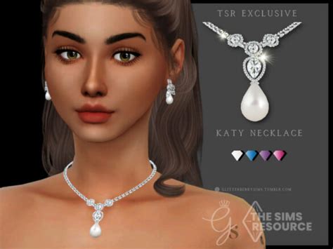 The Sims 4 Katy Necklace By Glitterberryfly Cc The Sims
