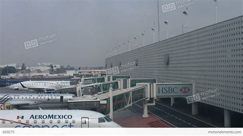 Mexico City Benito Juarez Airport Terminal 2 07 Stock Video Footage