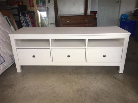 White Ikea Hemnes Solid Pine Tv Stand West Shore Langfordcolwood