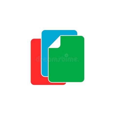 Multiple File Document Icon Logo Design Element Stock Vector