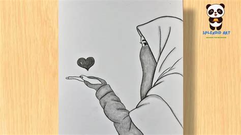 Hijab Simple Drawing Hijab Girl Wearing Cute Favourites Bocagewasual