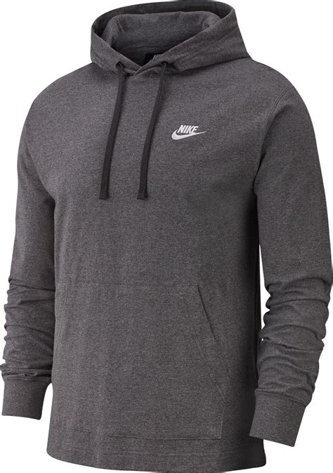 Nike Cotton Sportswear Club Jersey Pullover Hoodie In Gray For Men Lyst