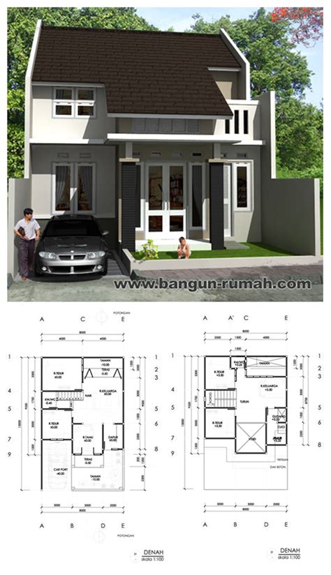 Atap sederhana juga menjadi salah satu karakteristik dari desain rumah minimalis 2 lantai 6×12. Desain Rumah Minimalis Ukuran Tanah 6x10 - Jual Bata Ekspos