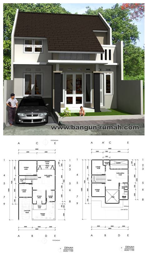 Jasa desain rumah tinggal 2 lantai ukuran tanah 6×12 meter. Desain Rumah Minimalis Ukuran Tanah 6x10 - Jual Bata Ekspos