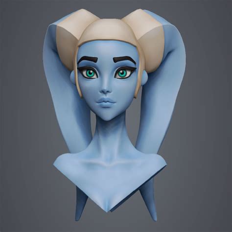 Twilek By Caterina Sumallasketch Doing In Zbrush Twileks Are A Humanoid Species In Star Wars