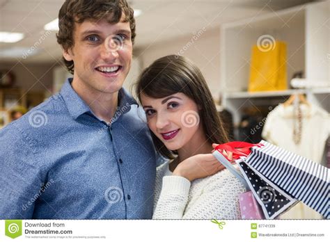Portrait Of Couple In Mall Stock Image Image Of Smiling 67741339