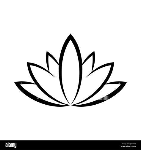 Lotus Icon Lotus Flower Silhouette Lotus Flower Logo Vector