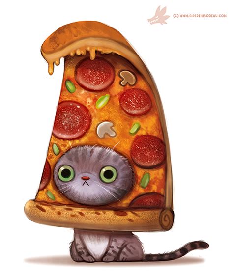 Daily Paint 1103 Pizza Cat By Cryptid Creations On Deviantart