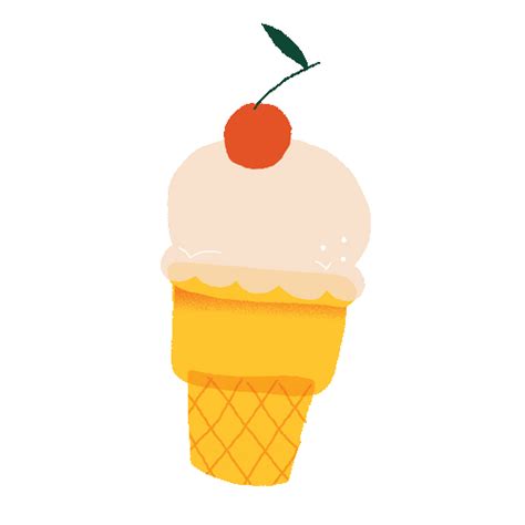 Ice Cream Cone Cute Illustration 