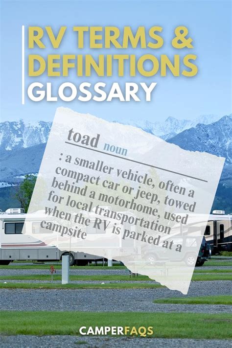 Rv Terms And Definitions Ultimate Terminology Guide