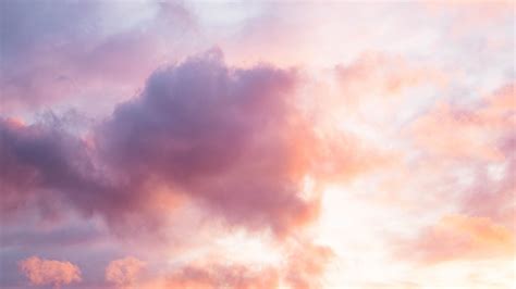 Download Wallpaper 2560x1440 Clouds Sunset Sky Pink Dusk Evening