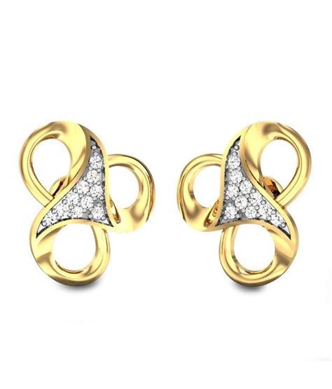 Candere Angela Diamond Earrings Yellow Gold 14k Buy Candere Angela